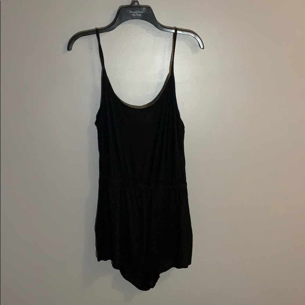 Black Cotton Romper